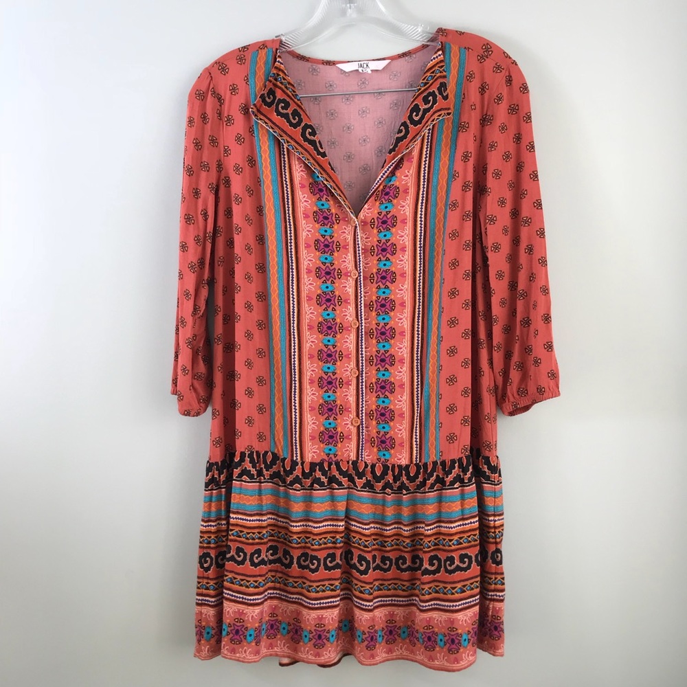 Jack BB Dakota Orange Drop Waist Dress XS